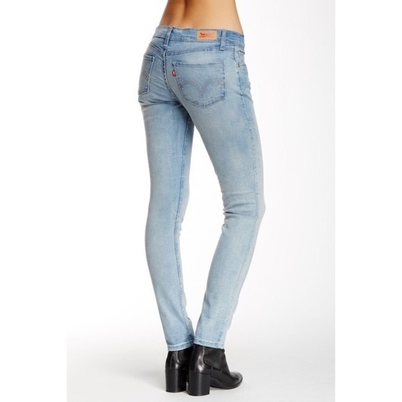 Levi's Denim - LEVIS 524 MODERN VINTAGE INSPIRED Distressed LOW 7 "RISE LIGHT WASH JEANS SZ: 28